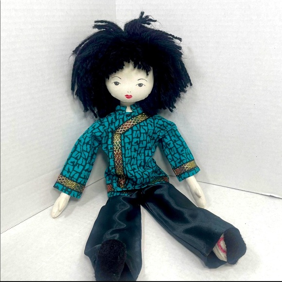 Japanese likeness approx 21” cotton doll appears lovingly handmade Price Firm - Picture 1 of 11